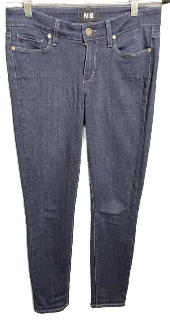 PAIGE Women's Dark Wash skyline Slim Skinny Jeans size 27